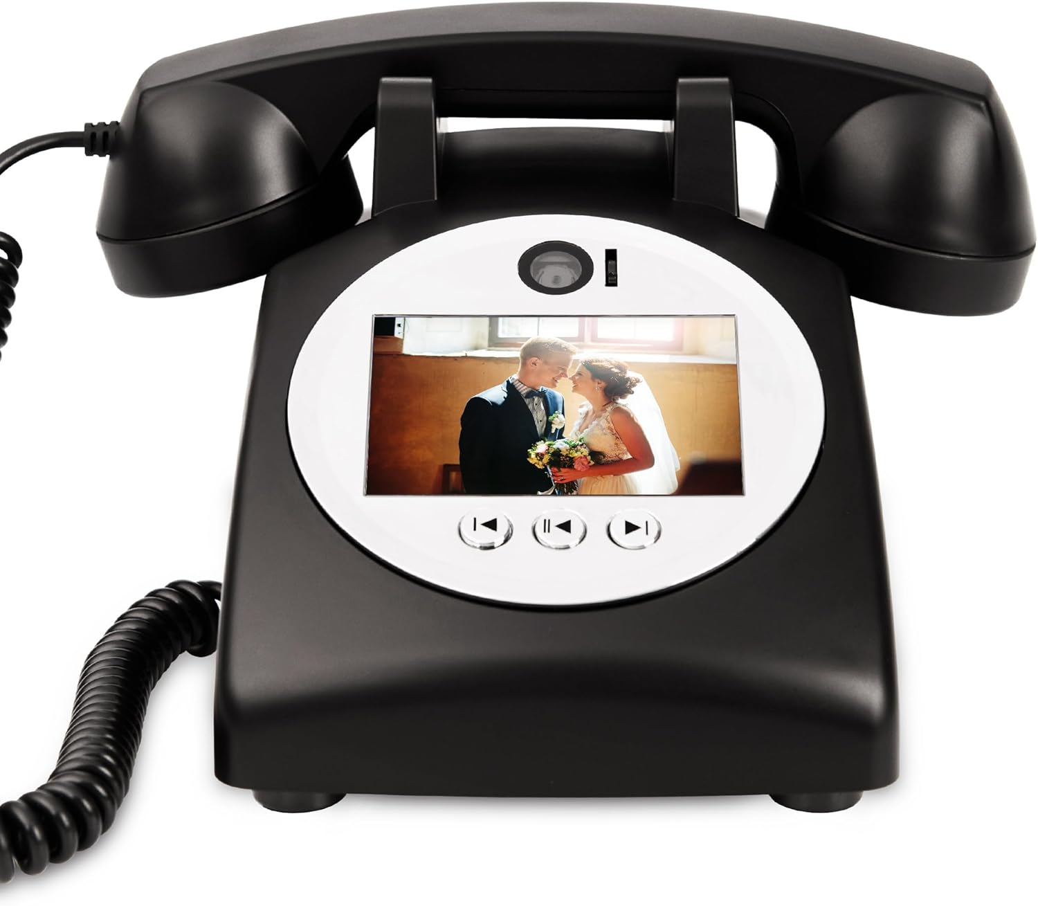 Video Guest Book, Audio Guest Book Wedding Phone, Record Preserve Your Special Occasions, Leave a Message for Wedding, Bridal Shower, Baby Shower, Birthday, Graduations, Anniversary (Black)