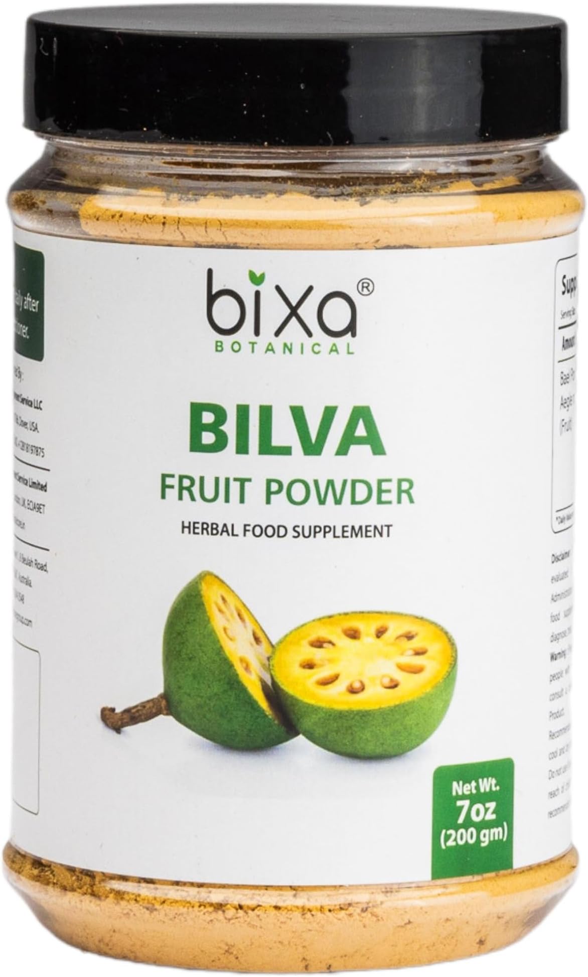 bixa BOTANICAL Bilva Fruit Powder | Gentle Digestive Support and Gut Cleanse | Aegle marmelos | 200 Grams / 7 OZ | Ayurvedic Herbal Supplement | Gluten Free, Non-GMO, Steam Treated, Vegan, 100% Pure
