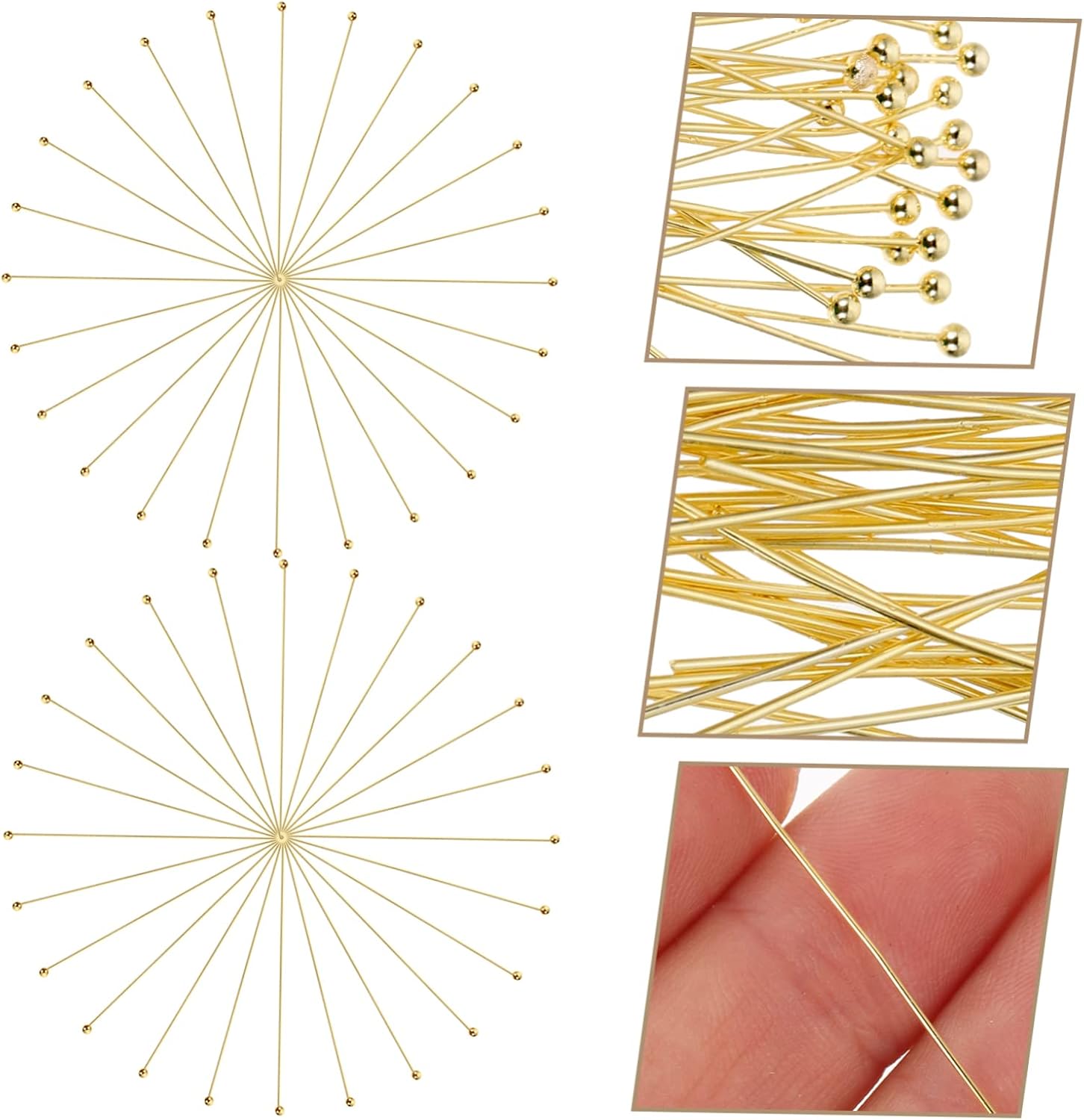 STOBOK 300pcs DIY Beading Ball Pins Bead Ball Pins Bead Threading for Jewelry