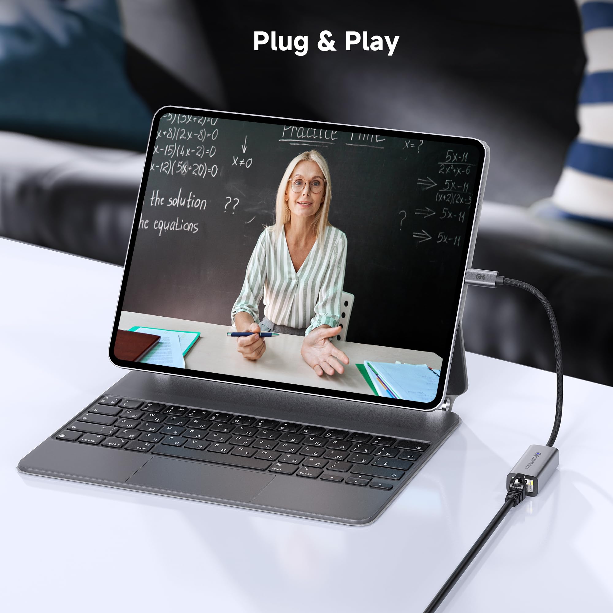 Cable Matters Adaptador USB C a Ethernet, Adaptador de Red Gigabit Ethernet a USB C para 1000 Mbps, Compatible con MacBook Pro, iPhone 16 Pro/MAX, iPad Pro, DELL XPS, Surface y más