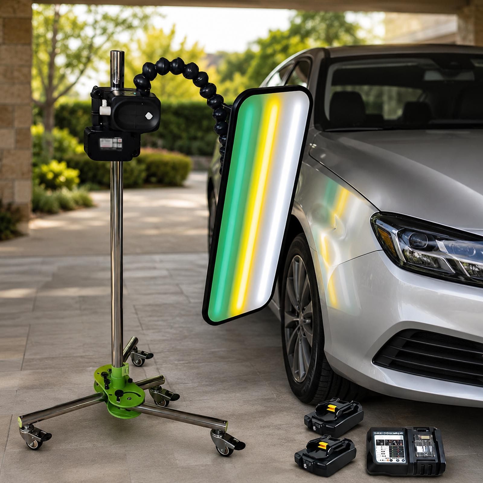 Lampada levabolli PDR, pannello LED 9 colori con ventosa