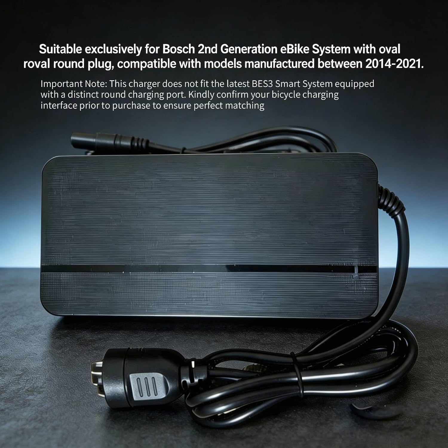 42V 4A Fast Battery Smart Charger for Bosch Electric Ebike 36V Lithium Battery, Compatible with Bosch Electric Bike Performance Line, Active Line & CX Models, Compact Design