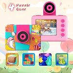 CHAKEYAKE Kids Digital Camera, 1080P HD Kids Waterproof Camera with Flip Len, Children Underwater Sport Action Camera for Outdoor Helmet with SD Card 32GB, Kids Birthday Gift for 3-12 Years Old Girls