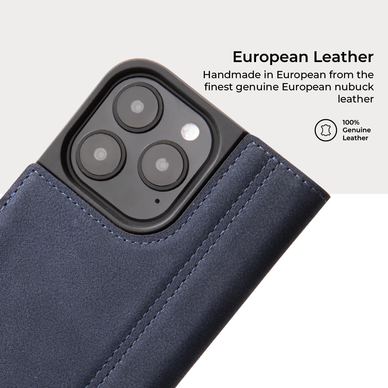 Snakehive Leather Wallet for iPhone 16 Pro, Real Leather Wallet Phone Case with Viewing Stand and Card Holder - Image 4