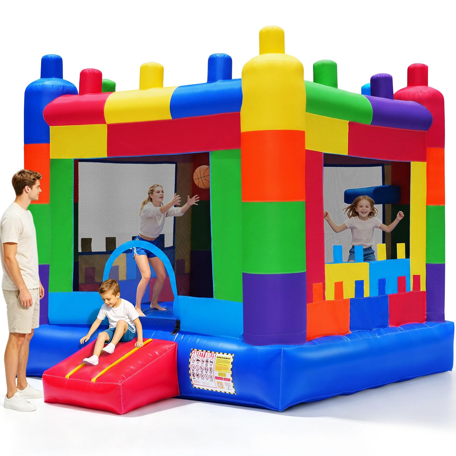 Photo 1 of KIKILIVE Commercial PVC Bounce House with Basketball Hoop