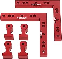 Vista 2 de Deadwood Crafted Tools Juego de abrazaderas de ángulo recto de 90 grados, abrazaderas de esquina cuadradas de 6.3 x 6.3 pulgadas para carpintería