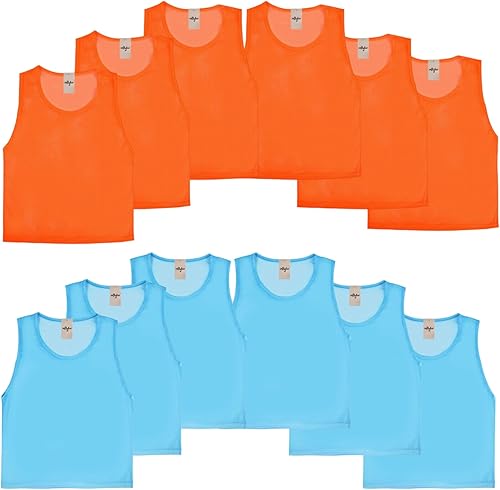 Scrimmage Pinnies - Chalecos de práctica para jóvenes y adultos, deportes, baloncesto, fútbol, voleibol