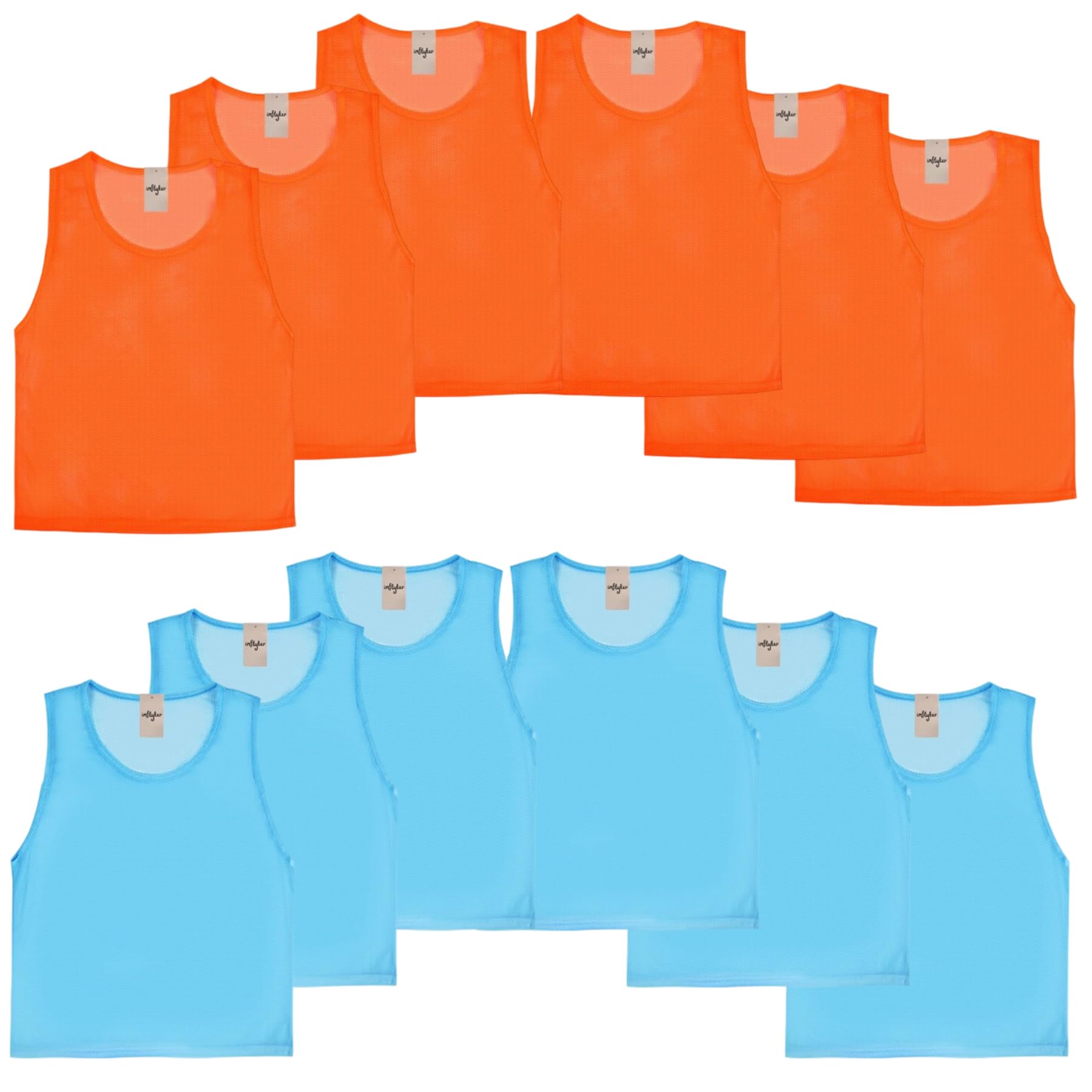 imflyker Scrimmage Team Practice Jerseys Nylon Mesh Vests Pinnies for Children Adult Sports Basketball, Soccer, Football, Volleyball (12 Pack)-image-28