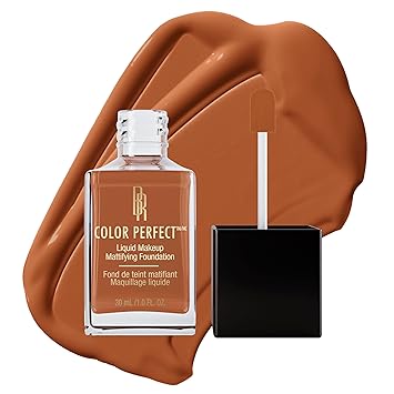 Black Radiance Color Perfect Liquid Full Coverage Foundation Makeup, Brownie, 1 Ounce