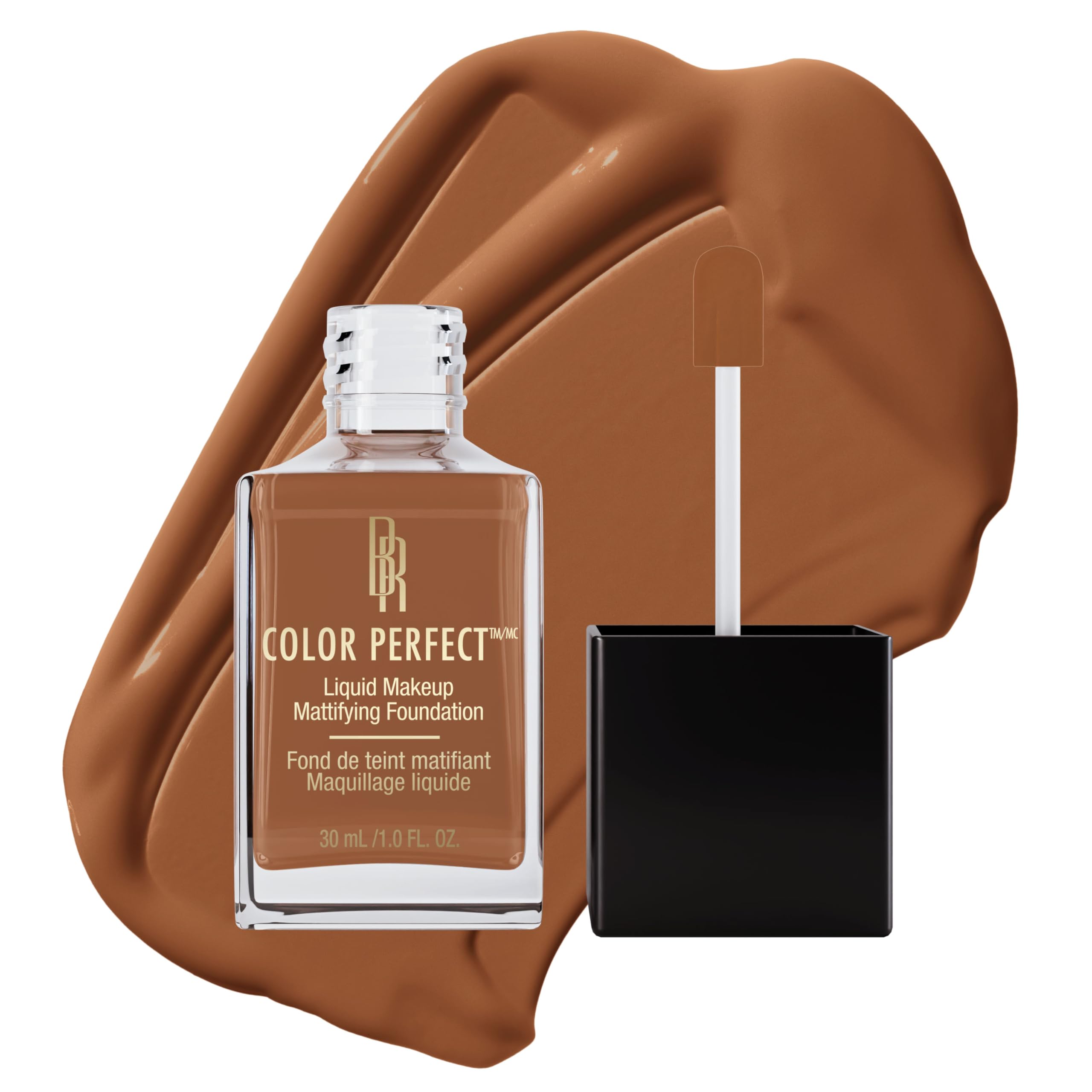 Color Perfect Liquid Full Coverage Foundation Makeup, Brownie, 1 Ounce