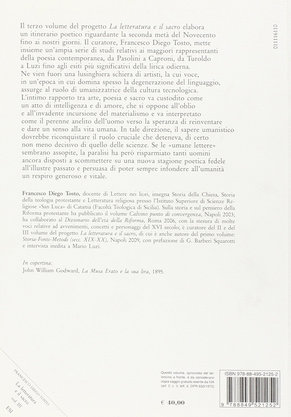 Tosto Letteratura Sacro Iii: Vol. 3