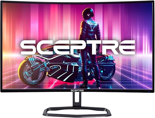 Sceptre Monitor de juegos curvado FHD 1080p de 32 pulgadas hasta 240 Hz, 1 ms, 99% sRGB AMD FreeSync Premium Altavoces integrados, HDMI x3