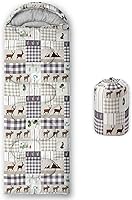 Vista 14 de Saco de dormir para niños y niñas, estampado de luna de cohete, ligero, cálido, portátil, para exteriores, interior, impermeable, resistente al