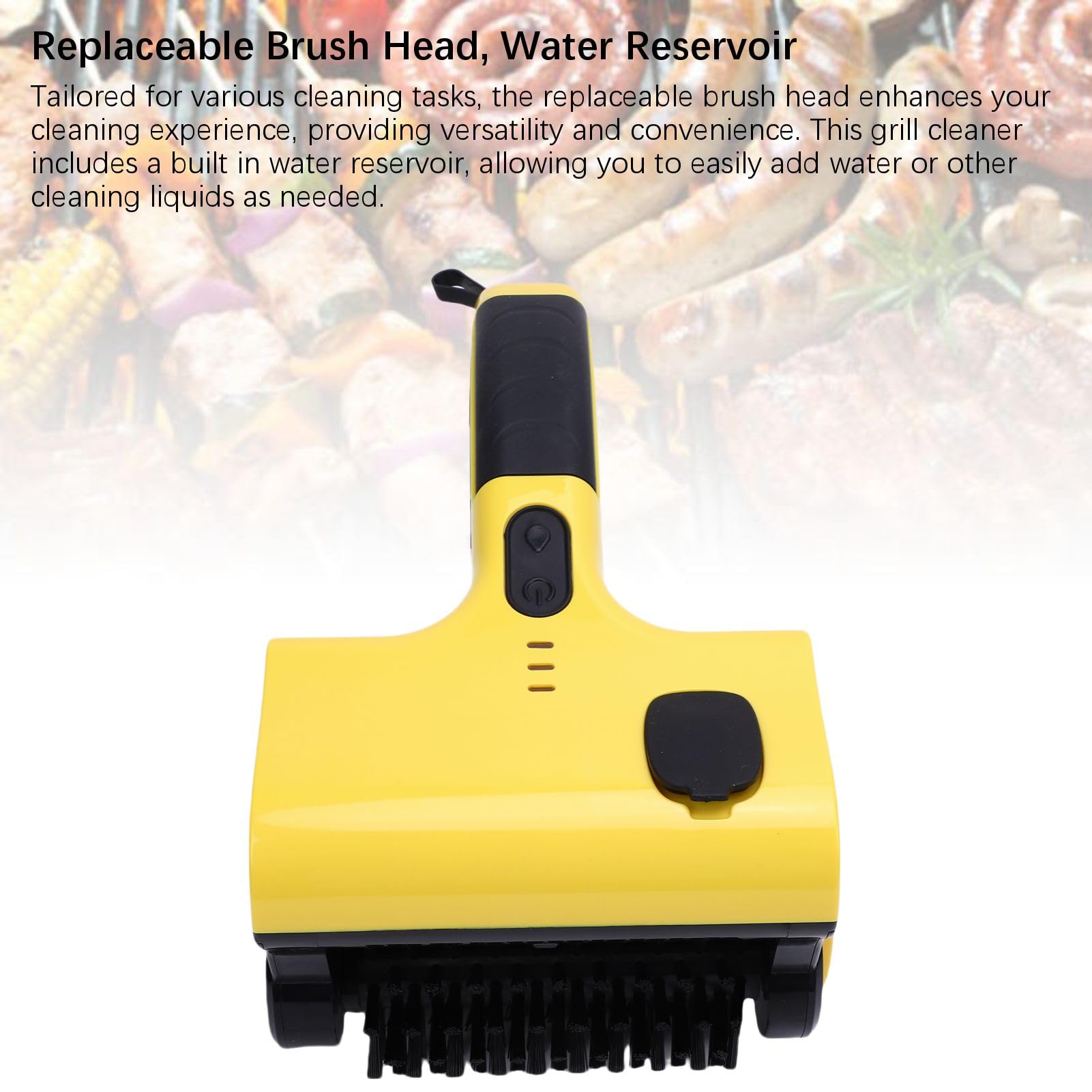 Elektryczna szczotka do grilla Bezprzewodowa, akumulatorowa Mocny 60 W Wielofunkcyjny środek do czyszczenia grilla Peeling do grilla Grill Płytki kuchenne Materiał ABS 15,8 x 23