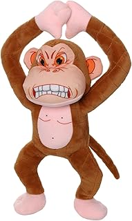 MIGHTY- Angry Animal Monkey - Squeaker-Multiple Layers. Made Durable, Strong & Tough. Interactive Play Dog Toy (Tug, Toss & Fetch). Machine Washable & It Floats. (Regular)