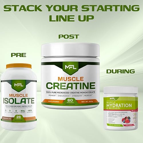 Miniatura 7 de Monohidrato de creatina micronizada MFL  0.18 oz por porción    Creatina 100% pura  Sin OMG  60 porciones