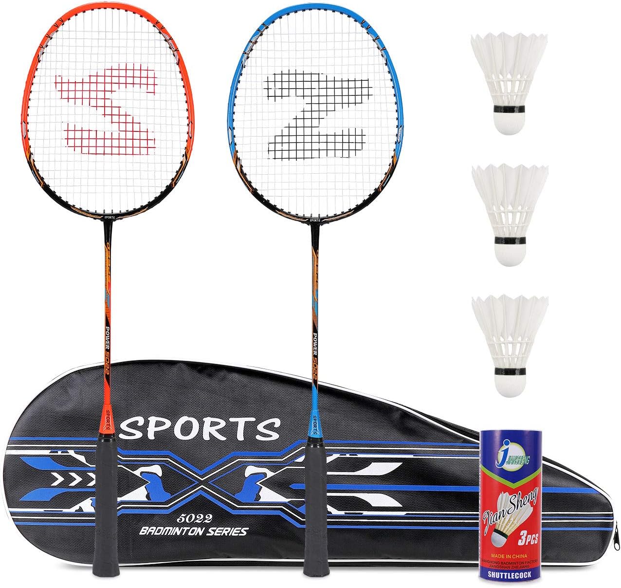 Fostoy Junior Tennis Racket, Tennis Racquet Kids Racket with Storage Bag Perfect for Boys&Girls Sports Training 21.6 inch (Blue)
