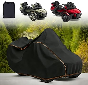QYMOTO Can am Spyder F3 Limited Cover,Full Cover for RT Limited/Ryker 900/Touring/Sports RT Accessories/Canyon Compatible with All Spyder Models,Sea-to-Sky Waterproof Windproof All-Weather Protection