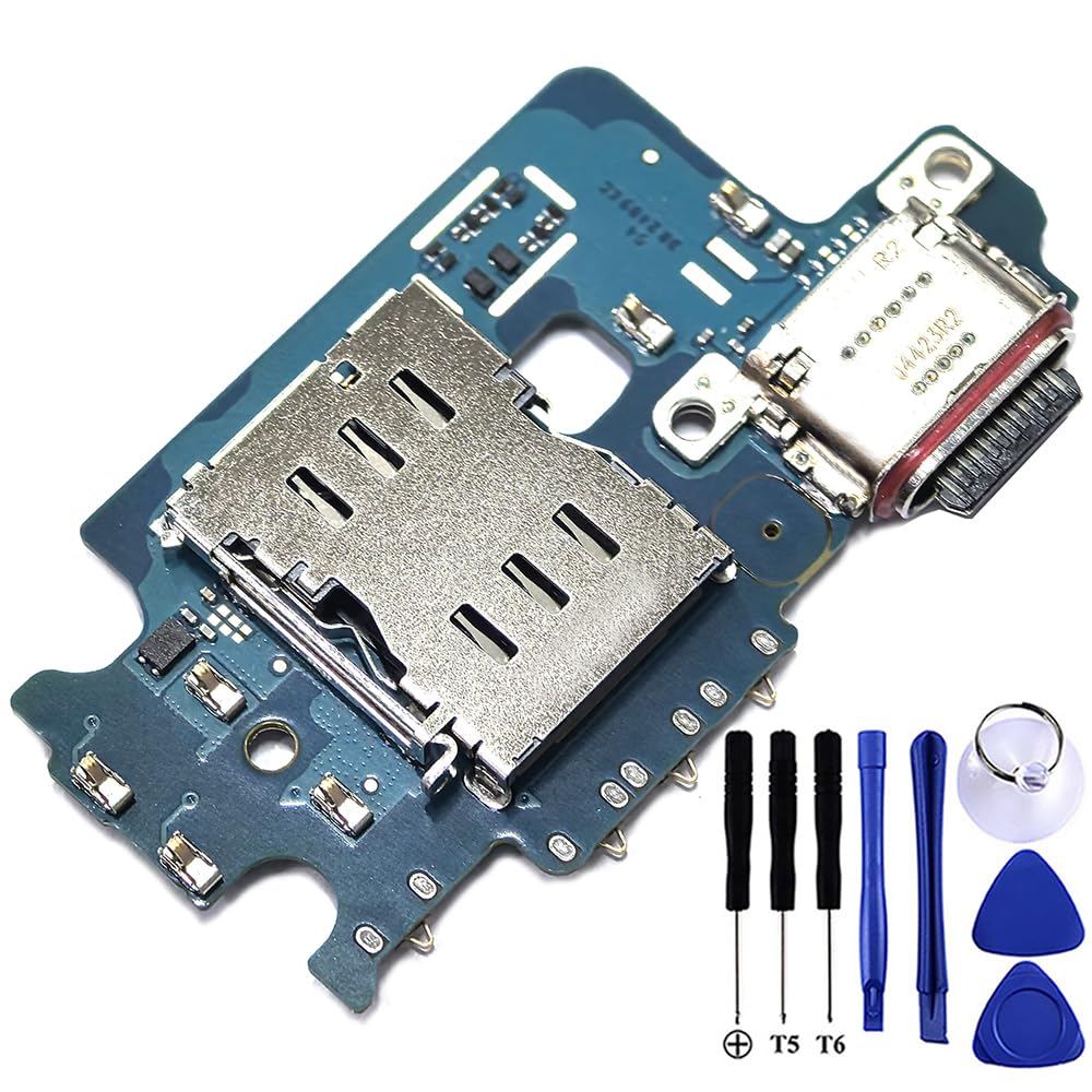 Galaxy S24 5G USB Charging Port Flex Cable Replacement SM-S921U Type C Charger Dock Board Flex Cable Connector for Samsung S24 S921 Port Flex Cable Repair Part with Tools (SM-S921U)