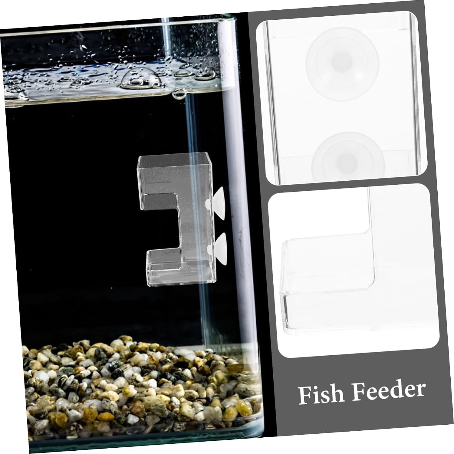 4pcs Fish Tank Feeding Ring with Suction Cup Aquarium Floating Fish Feeder Design Reduces Waste Keeps for Aquariums
