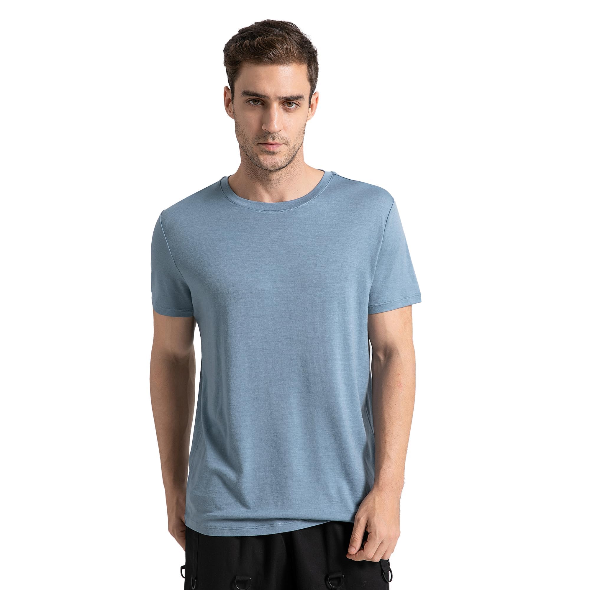 innotree Maglietta da uomo in lana merino, 100% biologica, resistente agli odori, maglietta intima per escursioni e viaggi
