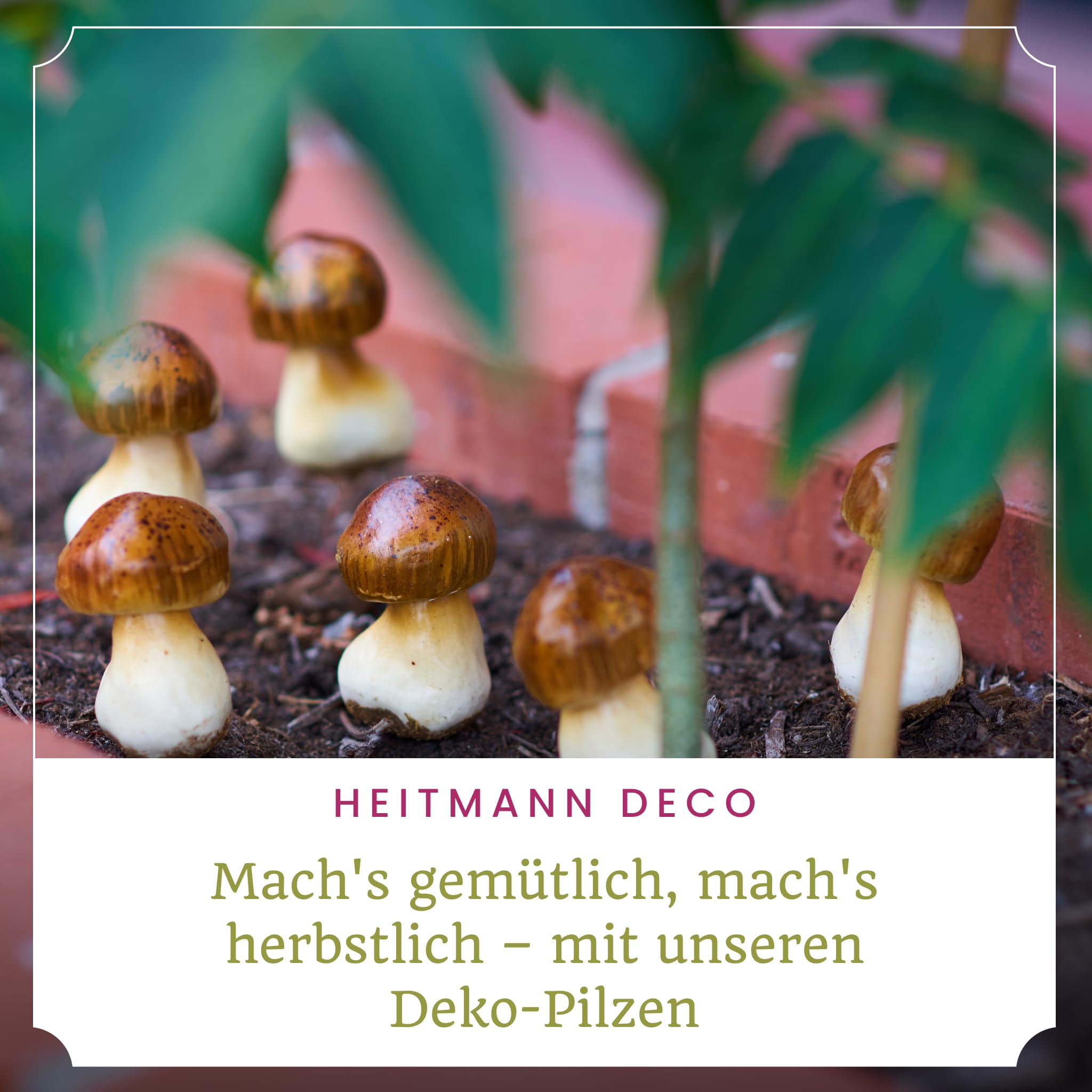 HEITMANN DECO Decorative Mushrooms 17 x 11 x 4.5 cm, 17 x 11 x 4,5 cm - Image 3
