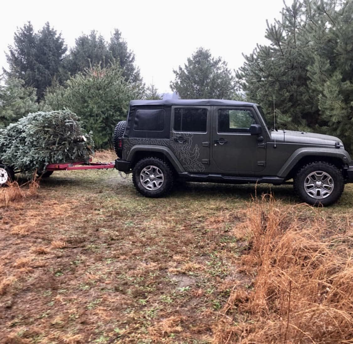 Topographic Map Decal for Side of JK JL Jeep Wrangler (Driver and Passenger Sides 4 Door - JKU/JLU)