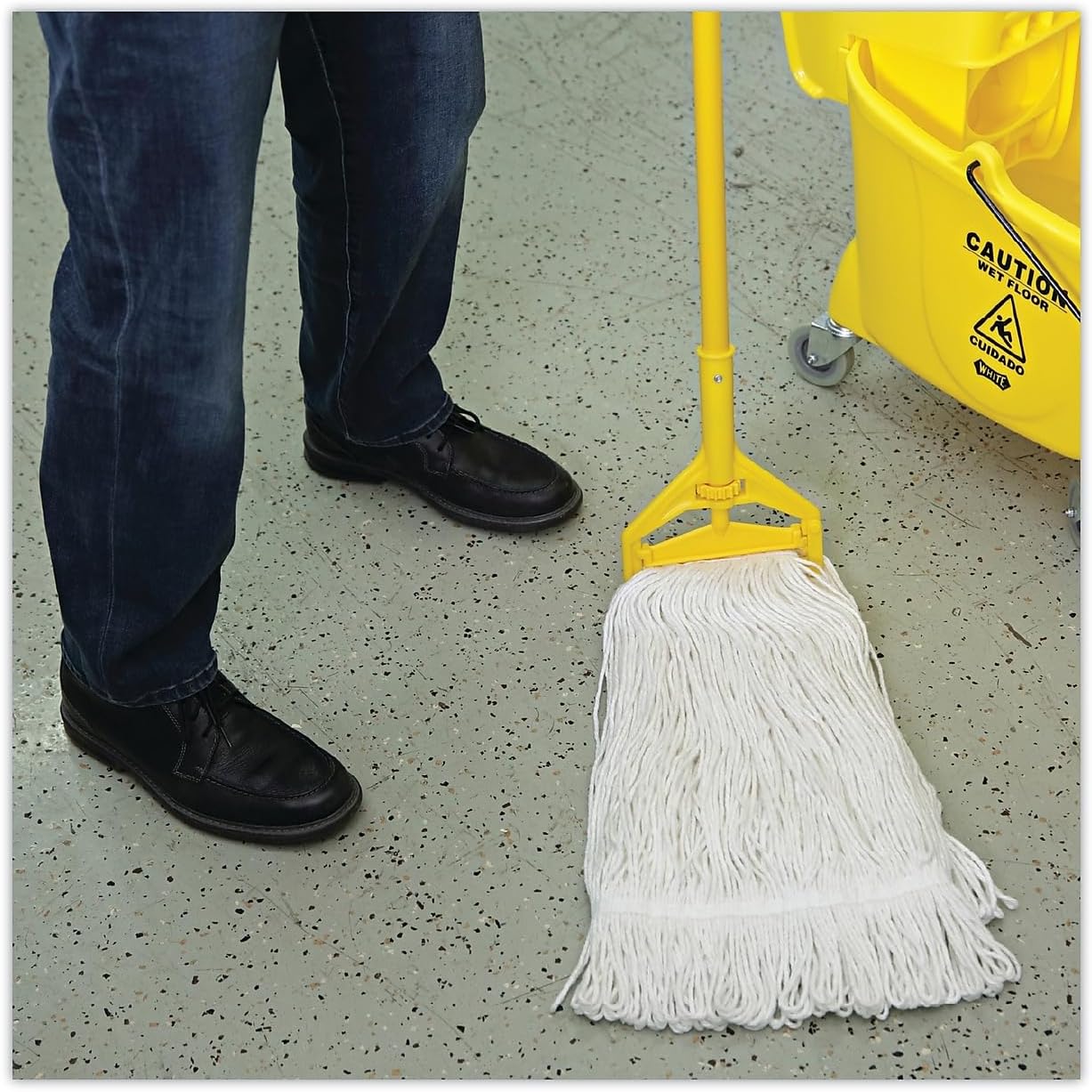 Boardwalk 216CCT Premium Cut-End Wet Mop Heads, Cotton, 16oz, White, 12/Carton