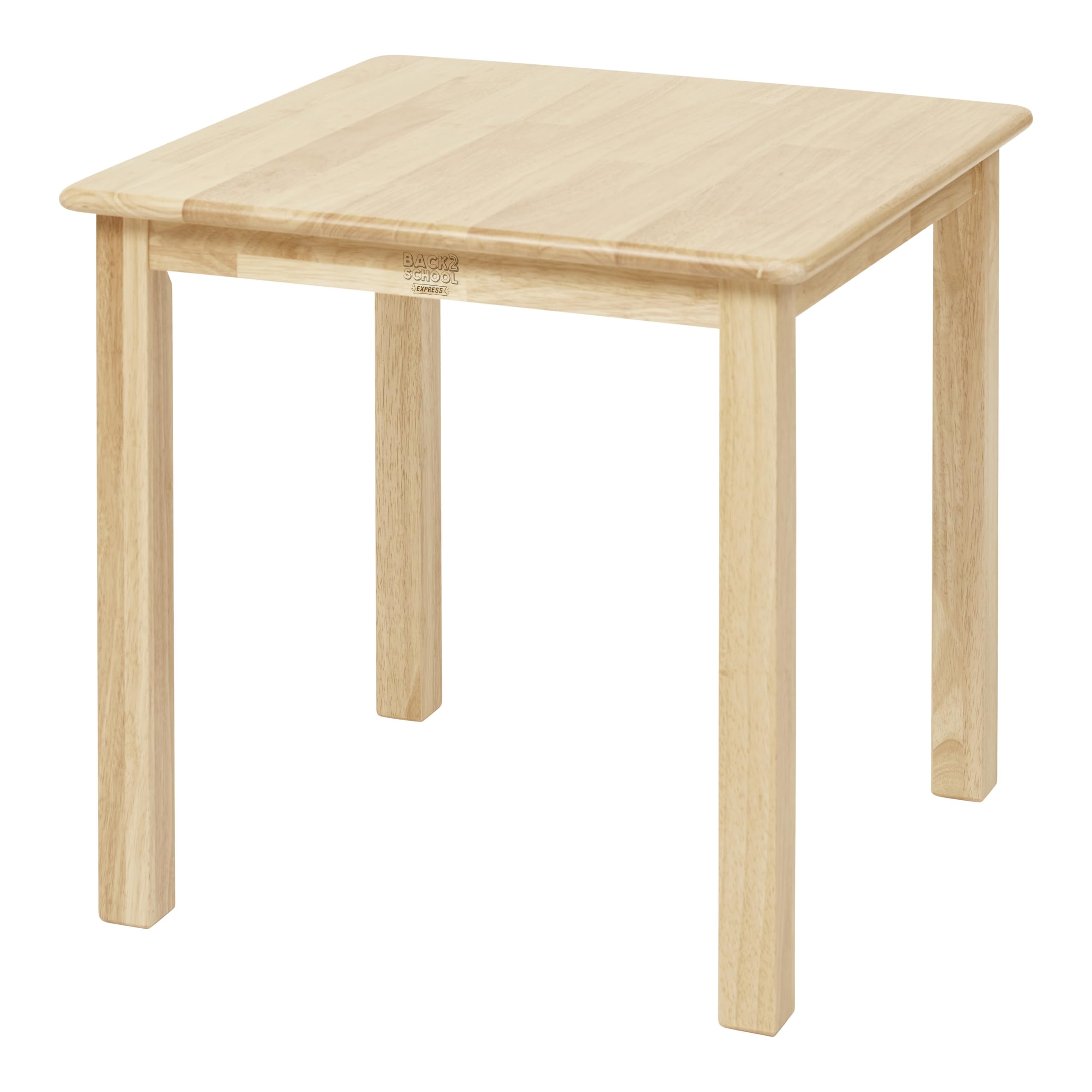 Back2School Express Kids Wood Table, Square, 24in x 24in, Kids Furniture, Natural