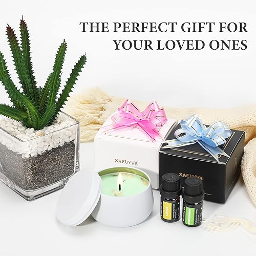 Miniatura 5 de SAEUYVB - Kit completo para fabricar velas para adultos, kit de inicio DIY con plato calentador y suministros para crear decoraciones para el hogar,