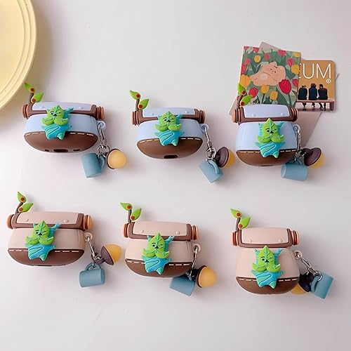 Miniatura 7 de Korok Yahaha - Mochila moderna y divertida funda para AirPods de 21 generación, funda anticaída de silicona con colgante luminoso para niños, niñas,