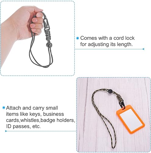 Miniatura 4 de PATIKIL Cordón de insignia con clip de honda ajustable para collar y correa de muñeca