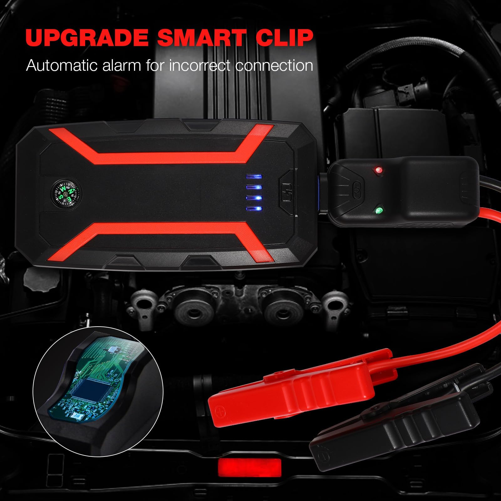 Avviatore di Emergenza Auto A2 30000mah Nero Portatile