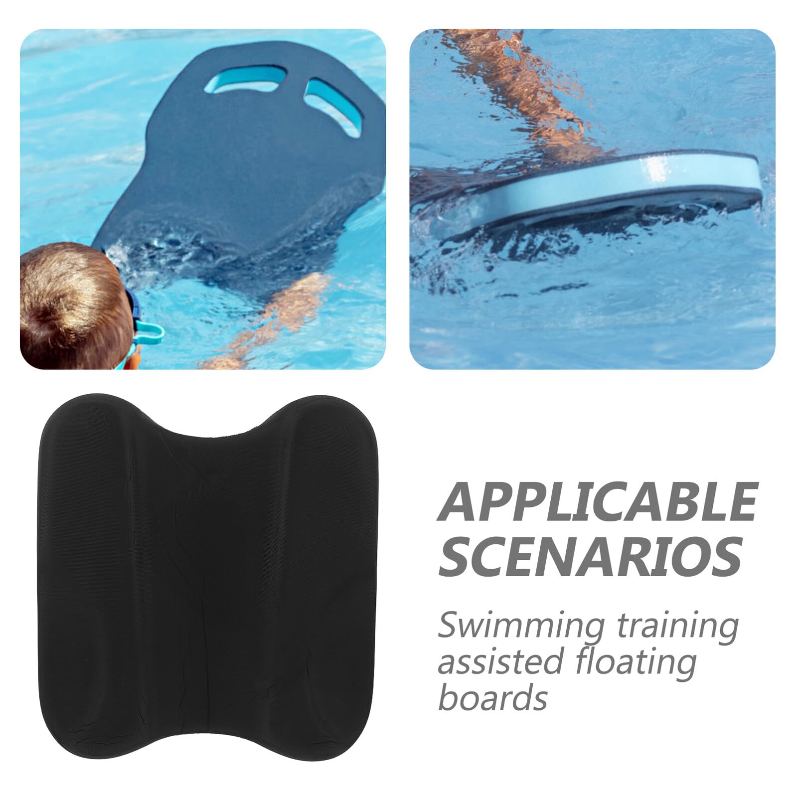 ibasenice Tabla de Natación para Entrenamiento en Piscina Eva Negro