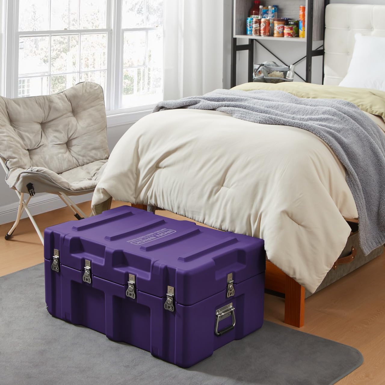 DormCo The Iron Brick Trunk - STRONGEST Trunk - Dark Purple