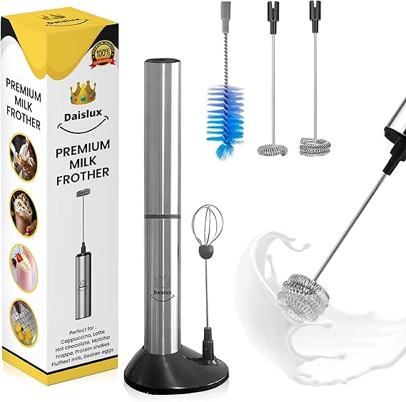 Daislux Milk Frother Handheld Multifunctional Hand Whisk Drink Mixer