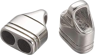 arricraft 10PCS 304 Stainless Steel Cord Ends, Jewelry Making Caps, Glue-in Fasteners for Necklace Cord, Tassel, Leather Jewelry Making-Antique Silver