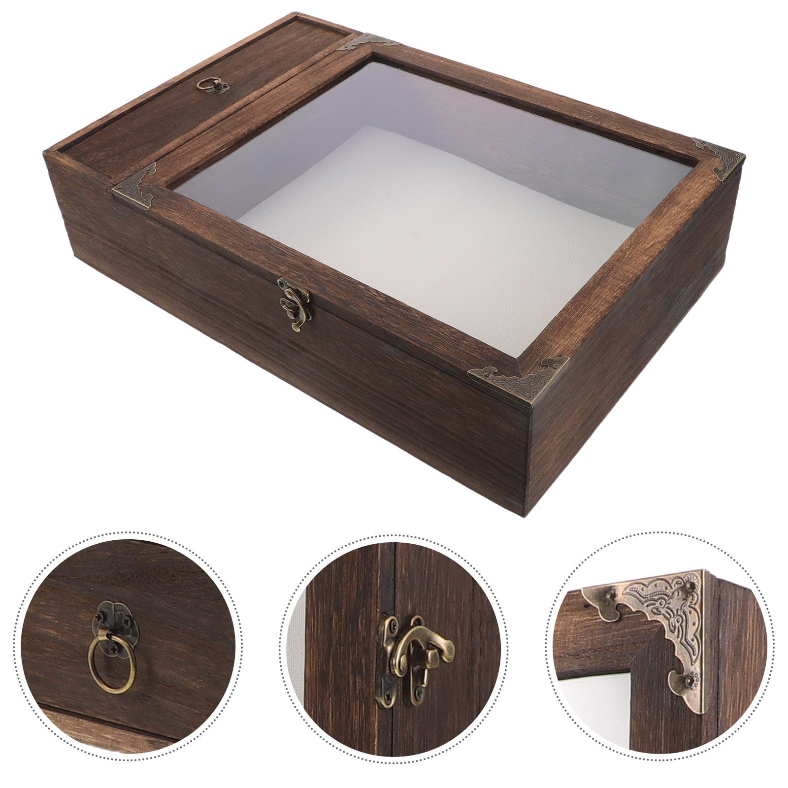 Toyvian Vitrina de Medallas y Caja de Sombra de Madera con Cajón y Diseño para Colgar en Pared, Fácil Instalación y Exhibición Versátil para Recuerdos Deportivos y Ramos