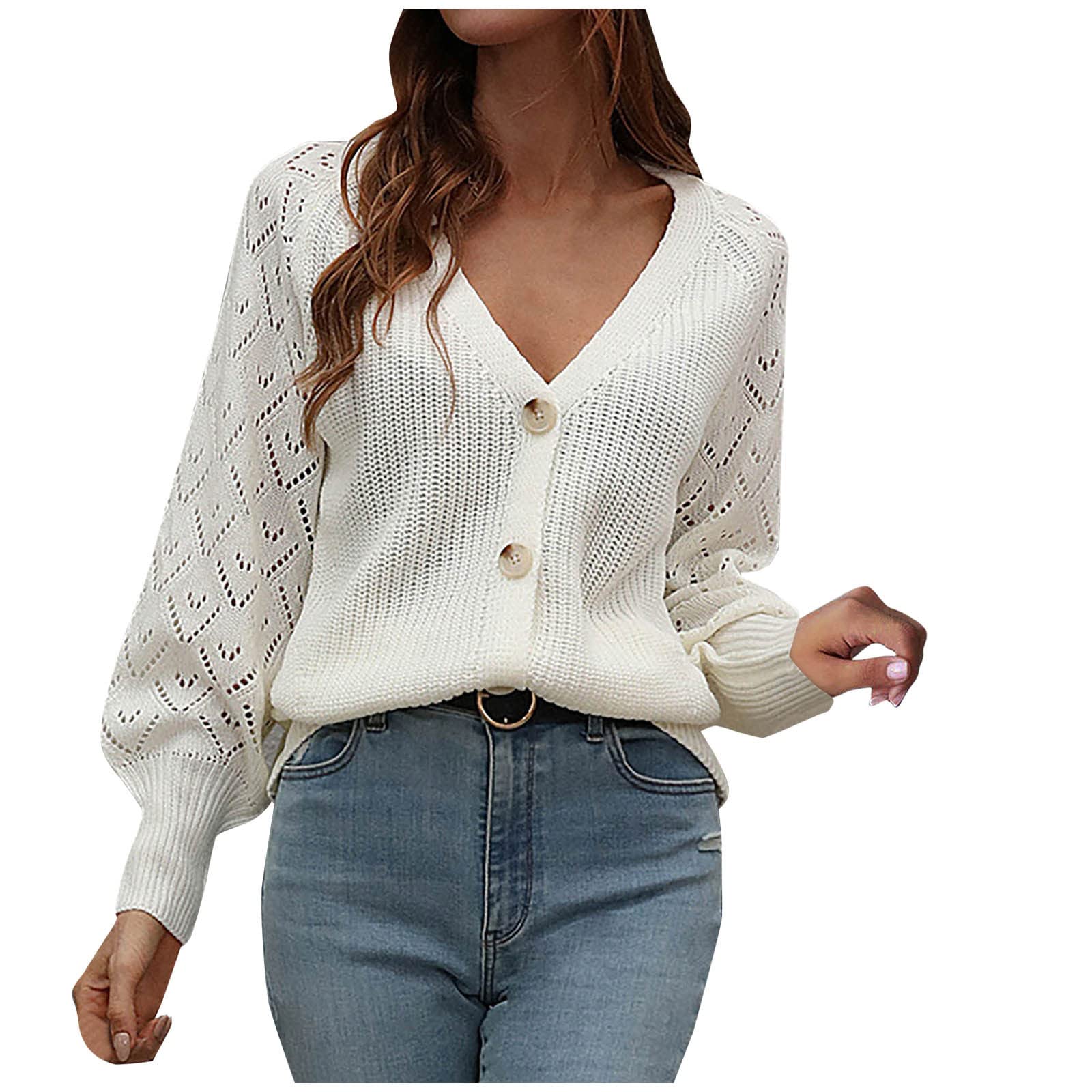 Ladies Jumper Sale Clearance Women's Autumn/Winter Striped Print V-Neck  Long-Sleeve Top Loose Sweater Fall Long Sleeve Cosy Knitwear Pullover Tunics