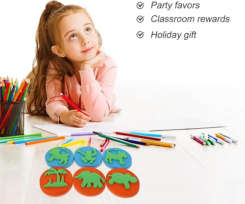 Miniatura 6 de Herramienta de garra de gato, 6 piezas, herramientas de sello de goma para repujar, almohadilla de tinta de relieve, sello de grafiti, sello de