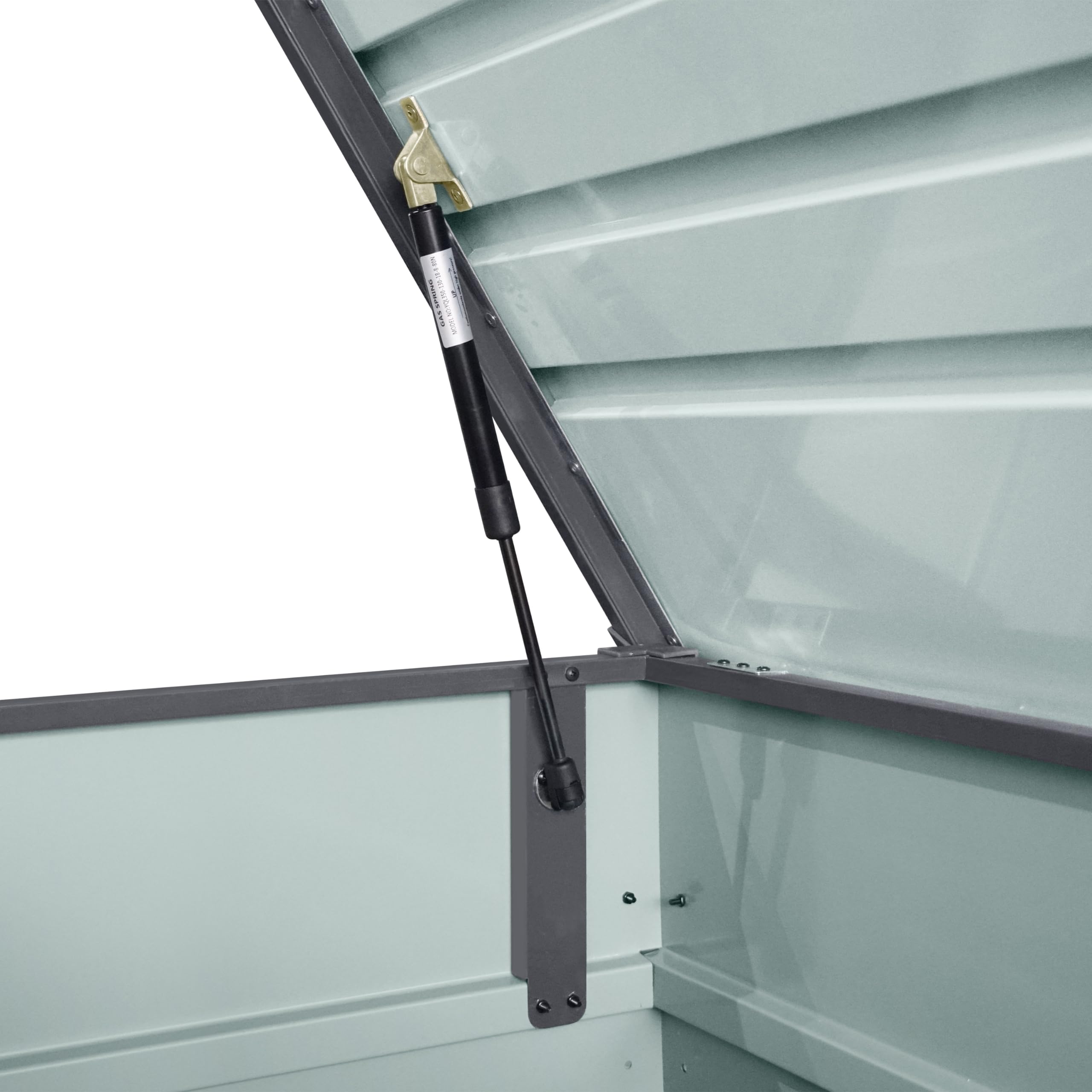 Coffre De Jardin En Métal 400L Anthracite 132X60X62Cm AXI Miles Rangement Extérieur Avec Fond Et Serrure