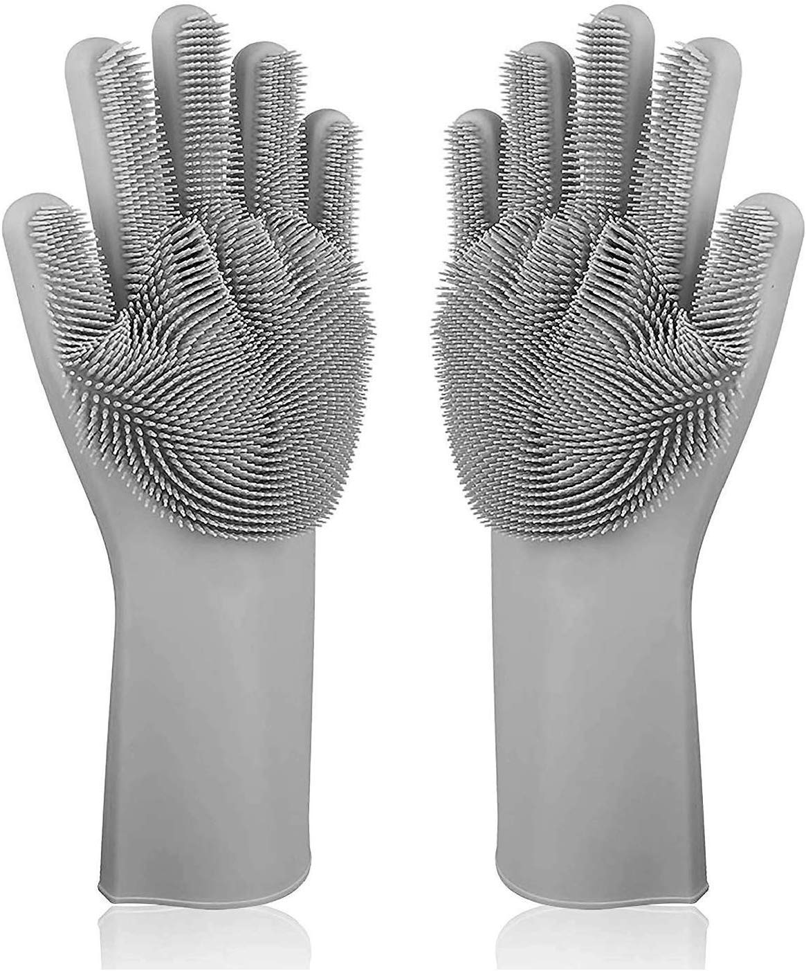 KINGS MAKER Silicone Non-Slip, Dish Washing and Pet Grooming, Magic Latex Scrubbing Gloves for Household Cleaning Great for Protecting Hands (Multicolor) (B08D6JL1B3) Amazon Price History, Amazon Price Tracker