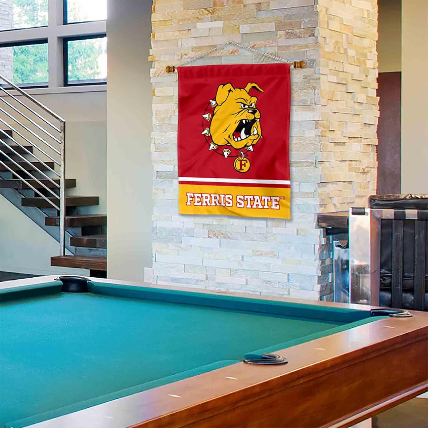 Ferris State Bulldogs Banner with Hanging Pole