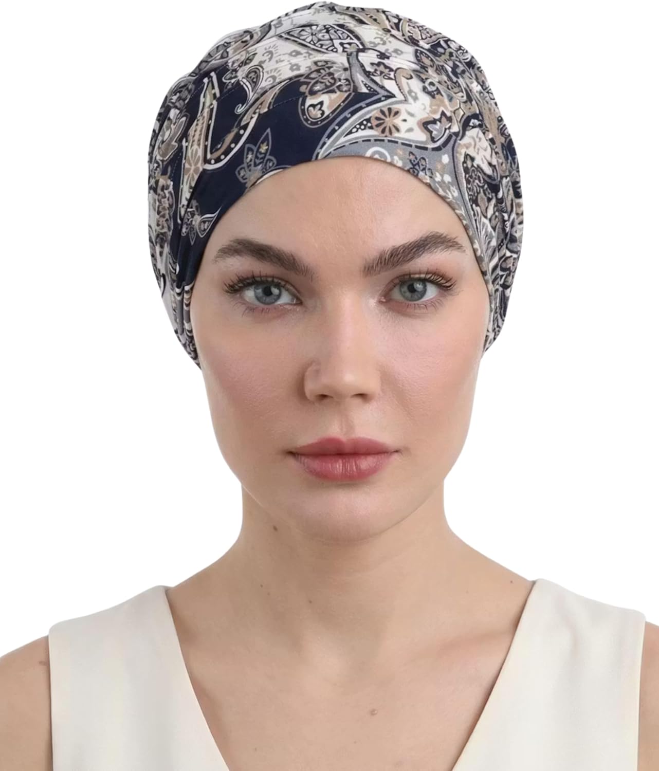 Deresina Harmony Volume Bamboo Chemo Tulband voor dames, dubbellaags hoofddeksel voor haaruitval, volledige dekkende muts en stijlvolle hoed voor dagelijks gebruik, Zwart, One size