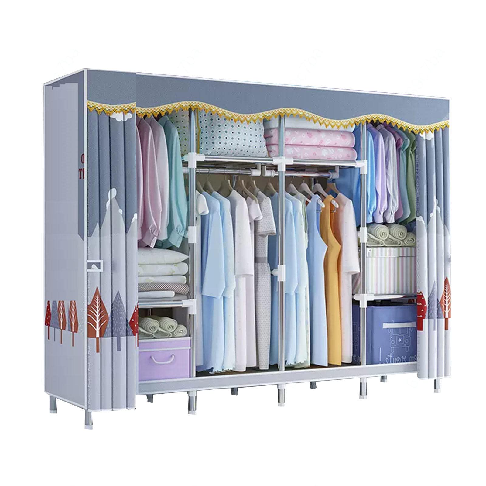 Grand organisateur de rangement armoire en toile placard à vêtements