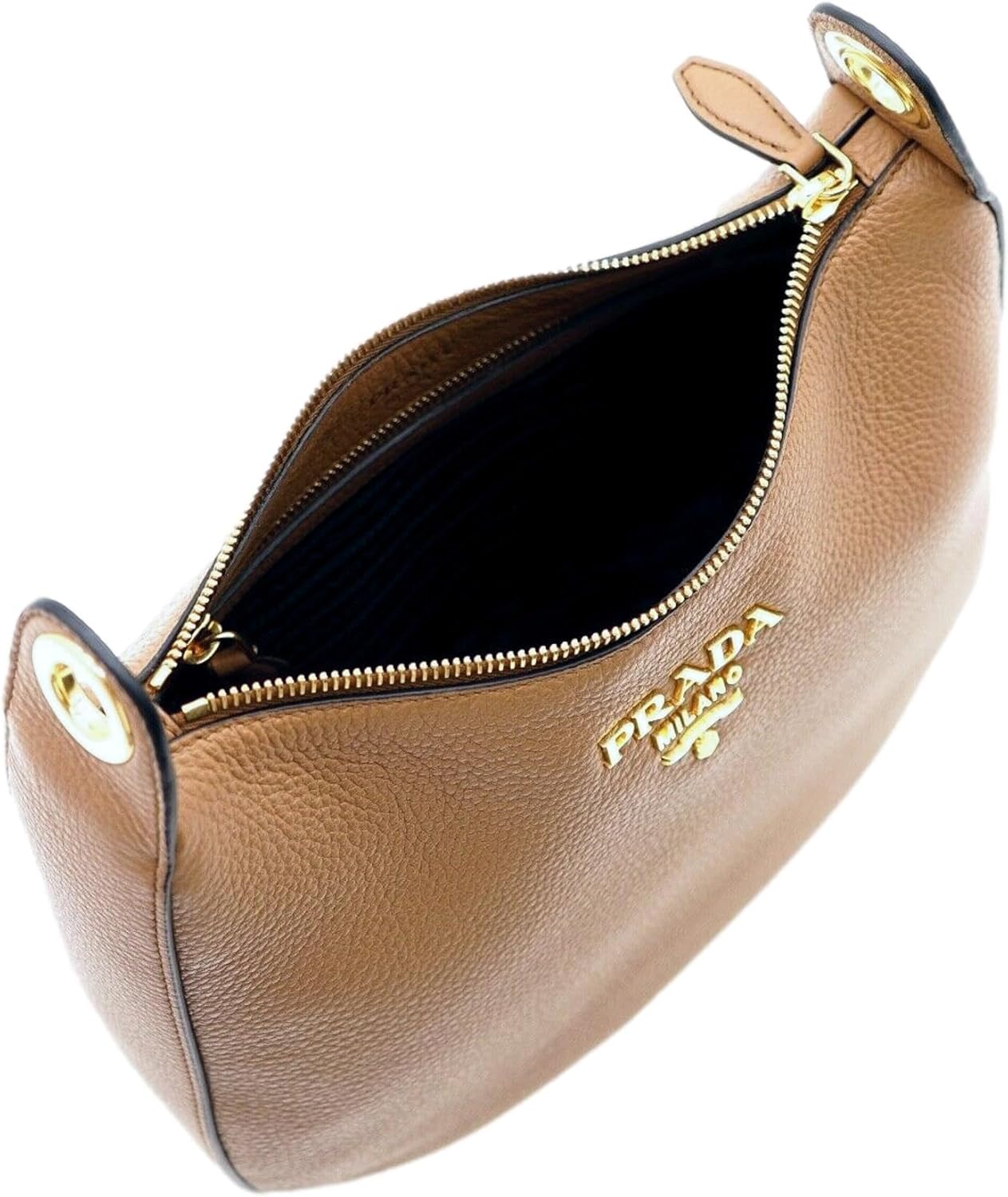 Prada Women's Tan Leather Medium Web Stripe Strap Crossbody Bag 1BC166 - Image 5