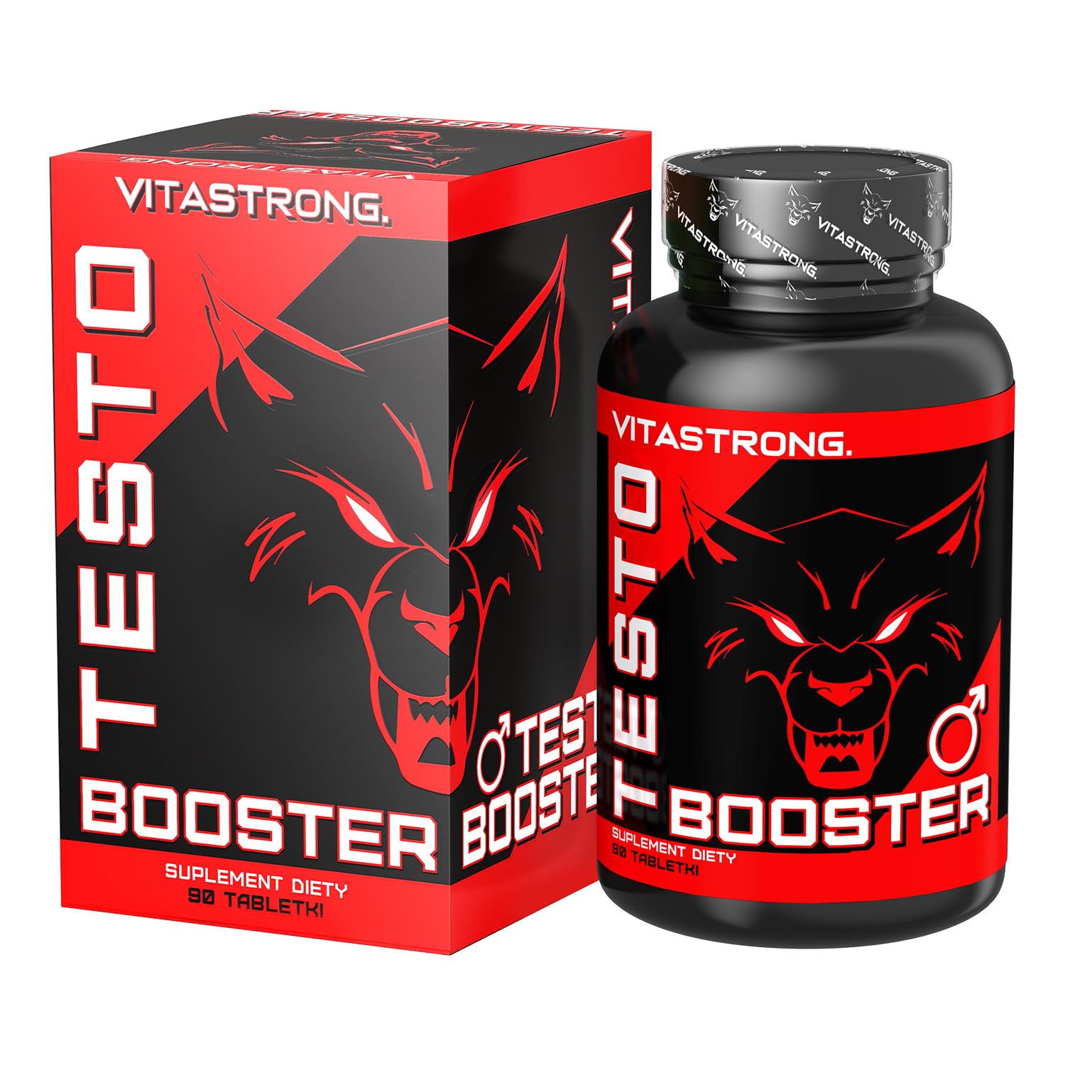 Vitastrong TESTOBOOSTER JEDYNY ORYGINALNY z Patentowanymi Składnikami | Szybkie i Skuteczne Działanie, Wsparcie Czystej Masy Mięśniowej, Tribulus Terrestris, Ashwagandha