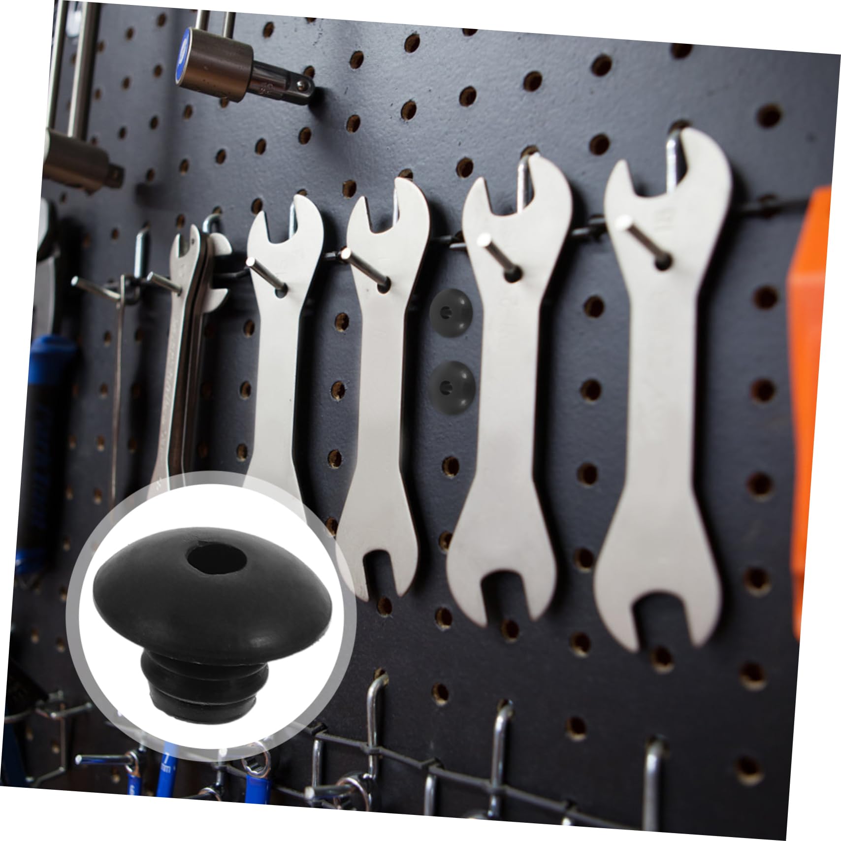 NAMOARLY Pegboard Double Hooks Lock 120 Pack Anti-Slip Hook Retainer Black for 1/4 Inch Pegboard Hooks