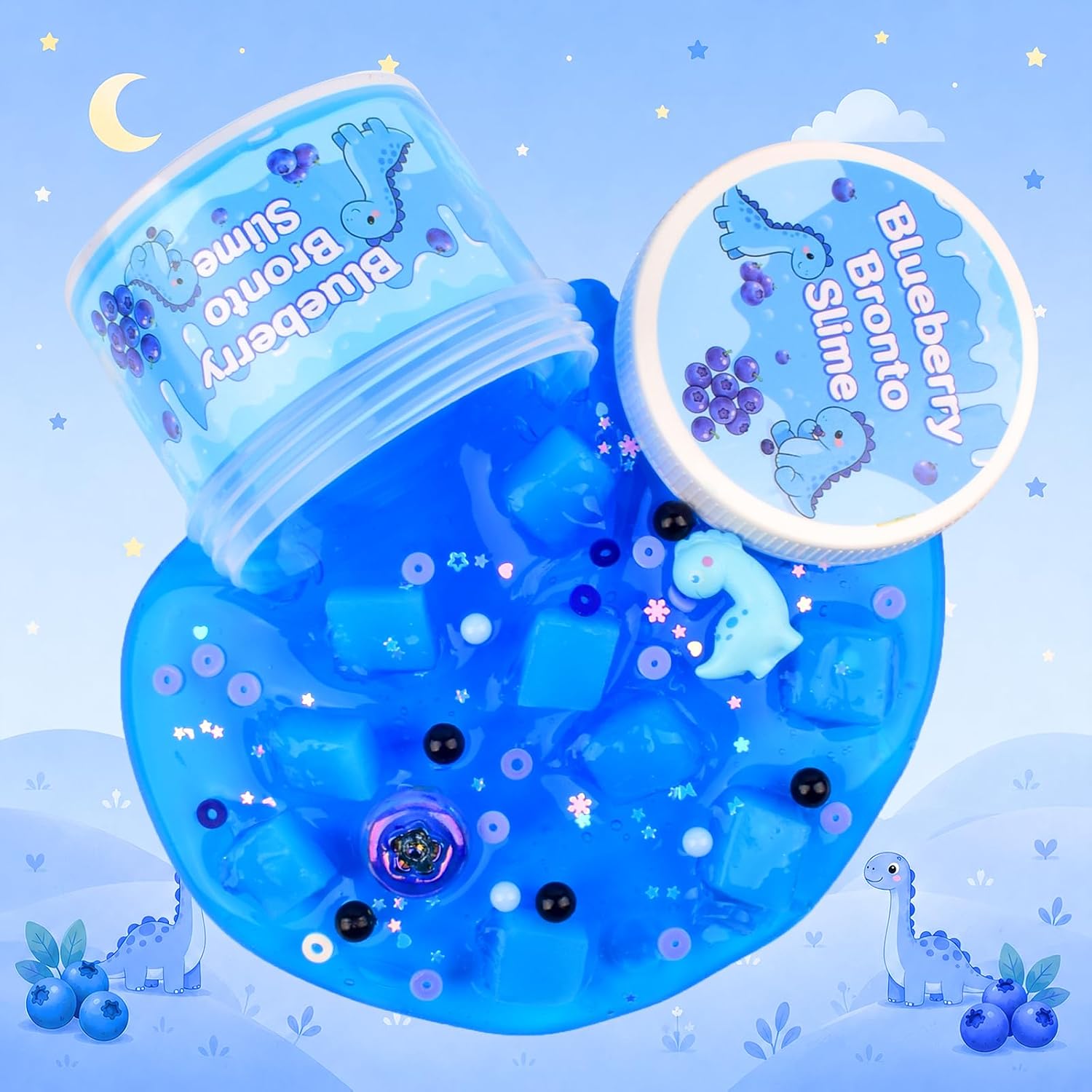 2 Pack Honey Slime Kit 14 oz, Bronto Clear Jelly Slimes for Kids | ASMR Slime, Gift Card Toys for Kids, Party Favors Goodie Bag, Easter Basket Stuffers, Birthday Gifts for Girls Boys Ages 4-12