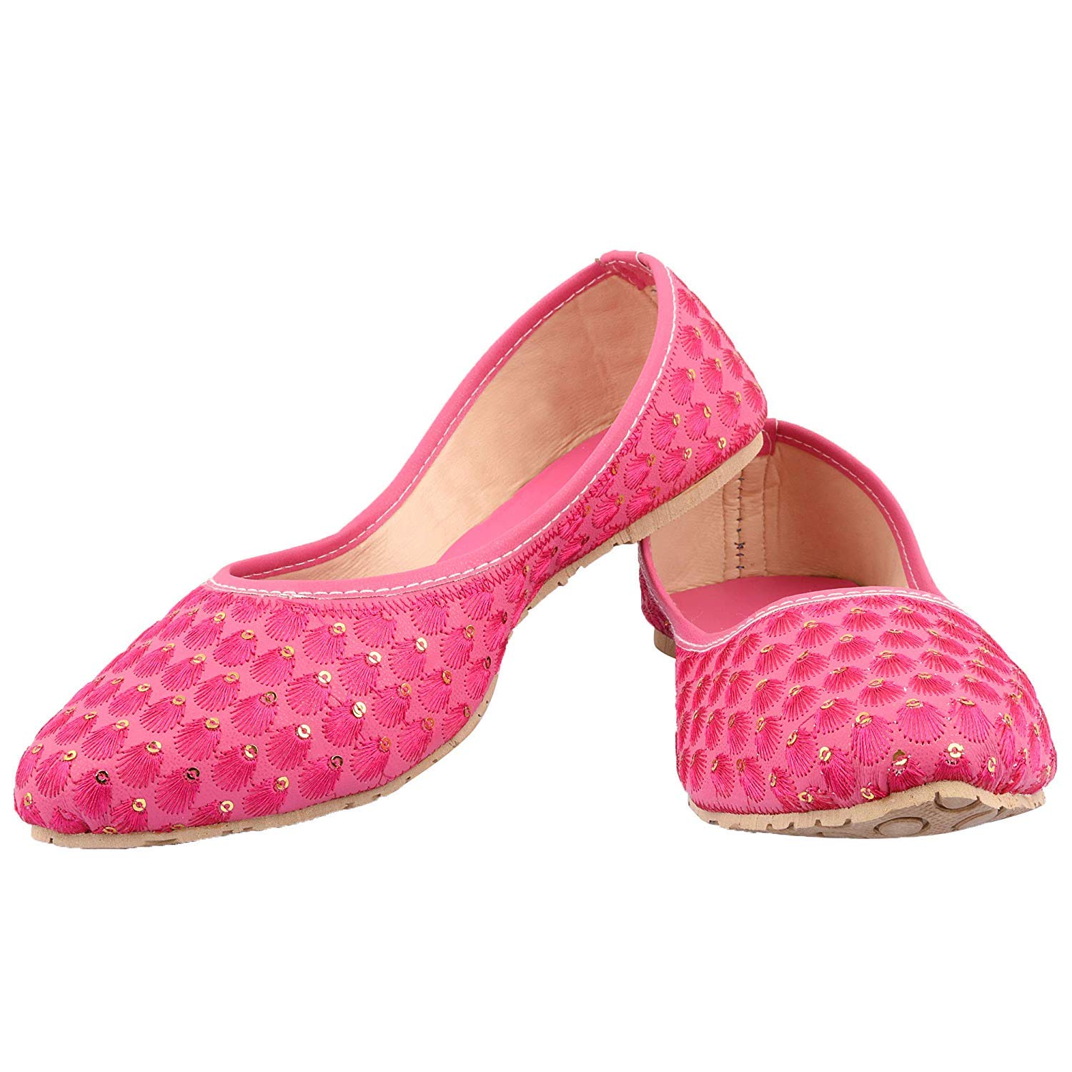 Indian Handicraft Synthetic Women/Girls Flat/Jutti Pink Color (7 UK) (B082937MVS) Amazon Price History, Amazon Price Tracker